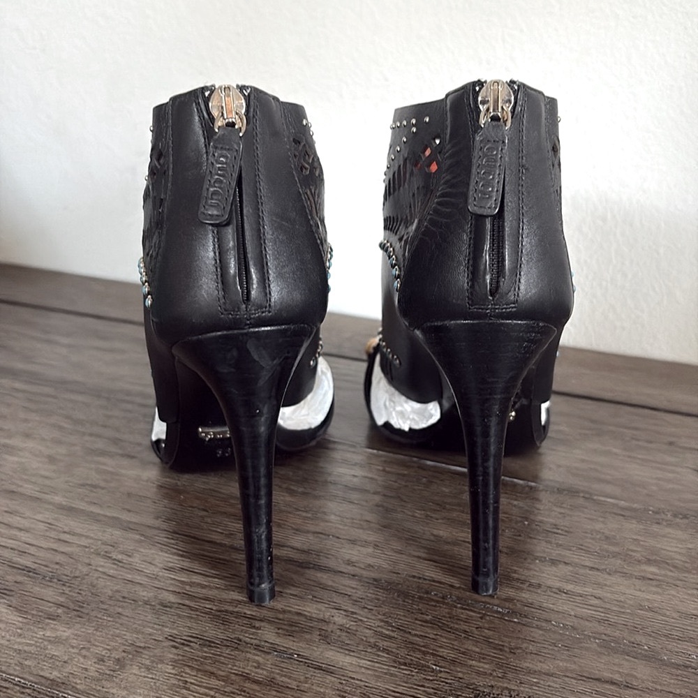 [Gucci] Black Lika Bejeweled Studded Toe Stiletto Heels Women’s EU/IT 36 / US 6 - Picture 7 of 13